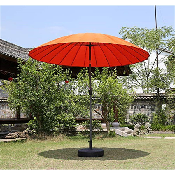 Balcony table store with umbrella